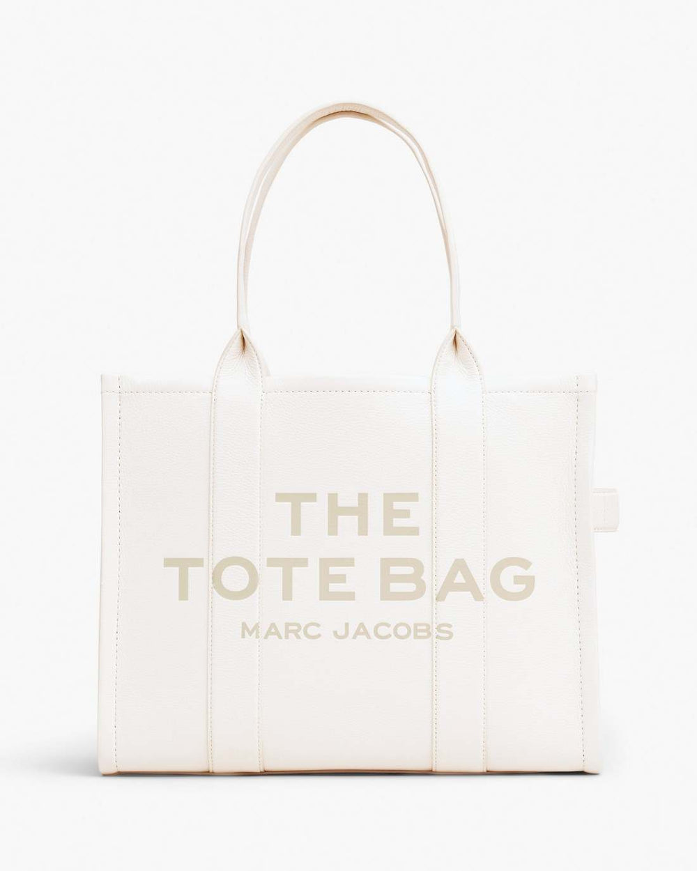 The Leather Large Tote Bag Cotton/Silver