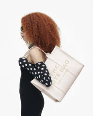 The Leather Large Tote Bag Cotton/Silver