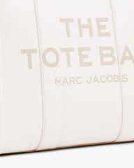 The Leather Large Tote Bag Cotton/Silver