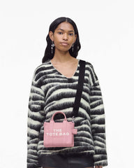 The Canvas Crossbody Tote Bag Ribbon Pink