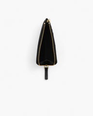 The Leather Top Zip Multi Wallet Black
