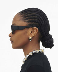 The J Marc Square Cat Eye Sunglasses Black