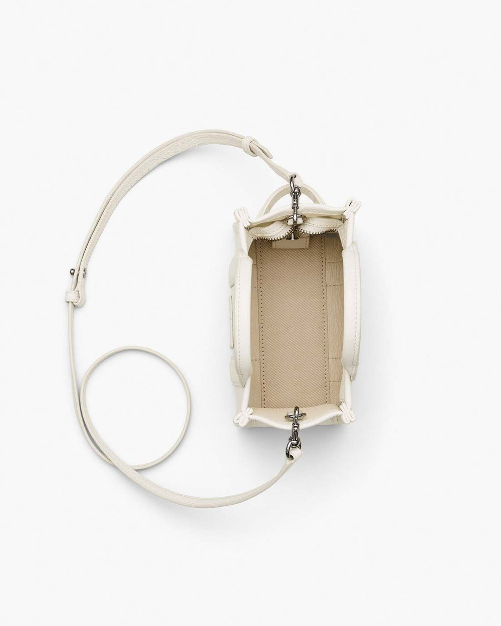 The Leather Crossbody Tote Bag Cotton/Silver