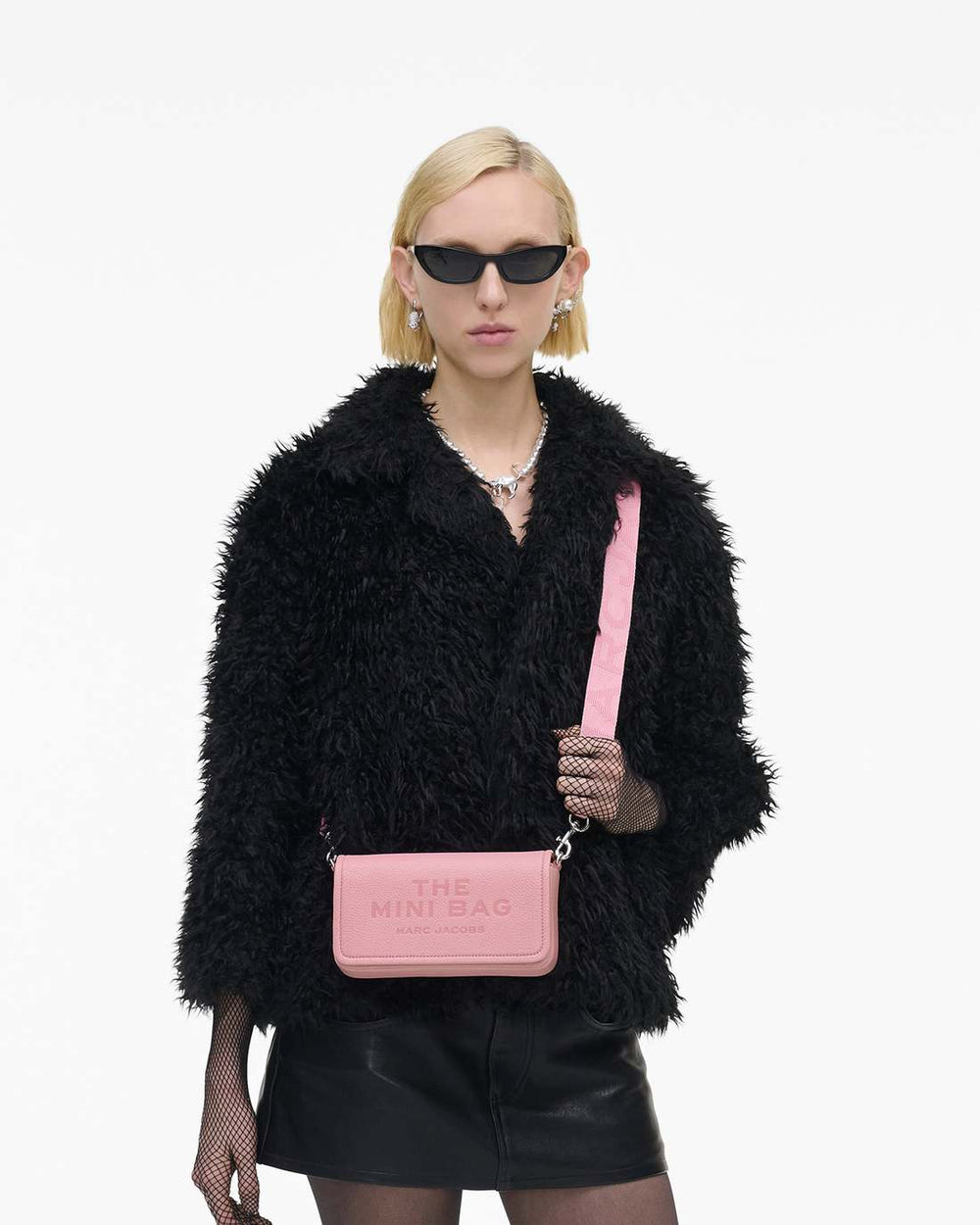 The Leather Mini Bag Ribbon Pink