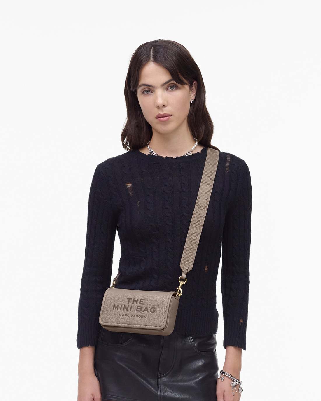 The Leather Mini Bag Cement
