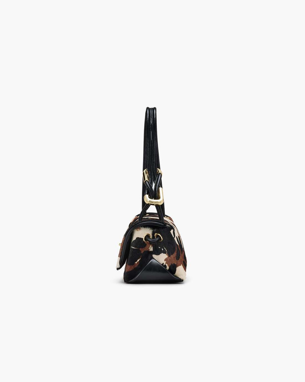 The Cow Haircalf Mini Dual Shoulder Bag Mocha Multi