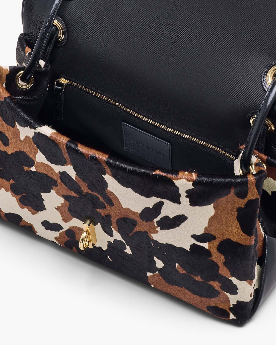 The Cow Haircalf Large Dual Bag Mocha Multi