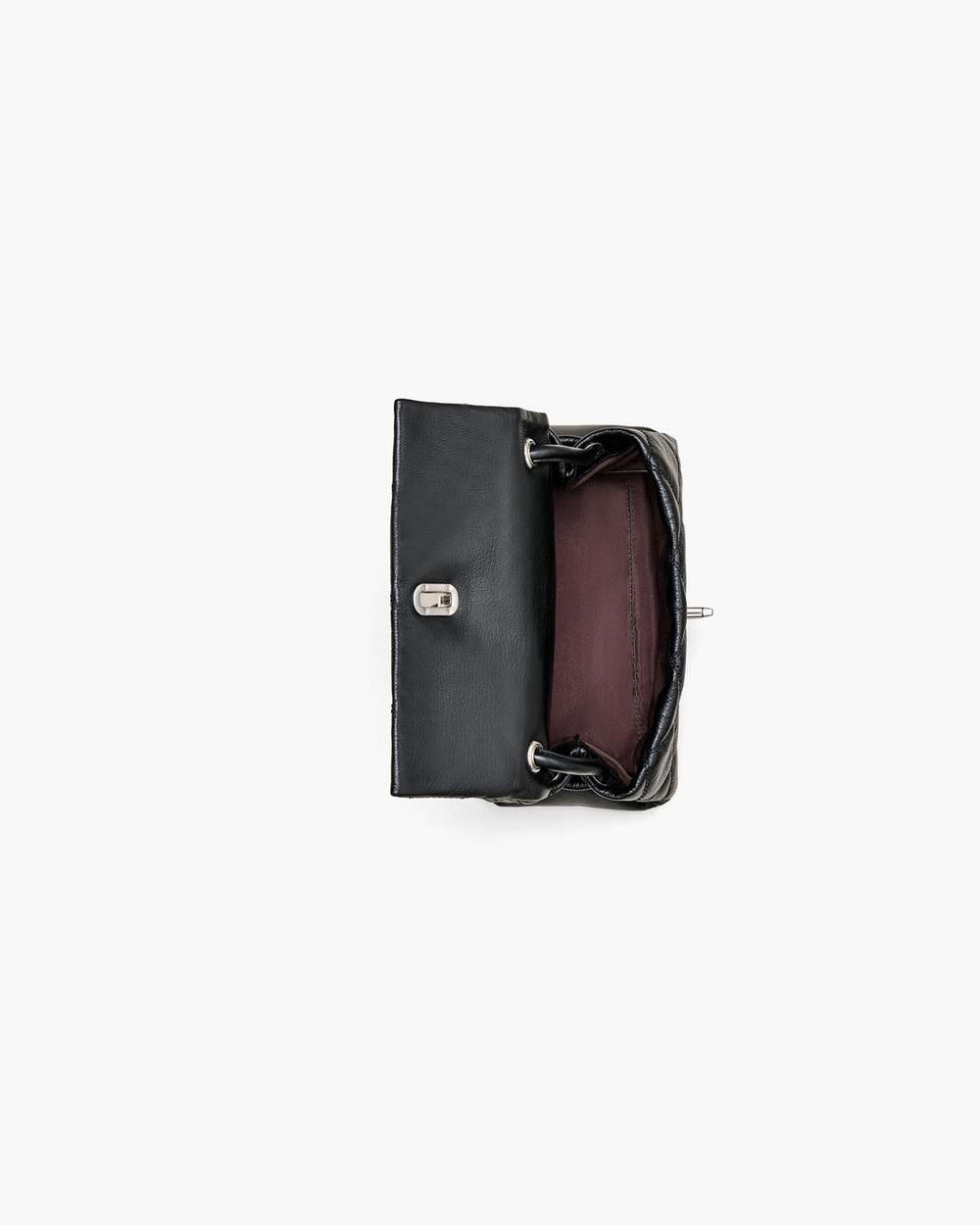 The Quilted Mini Dual Shoulder Bag Black