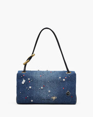 The Trinket Charm Denim Large Dual Bag Medium Wash Multi