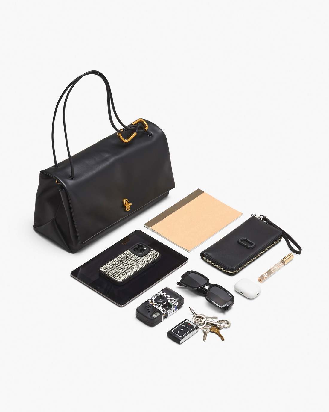 The Metallic Large Dual Bag Silver