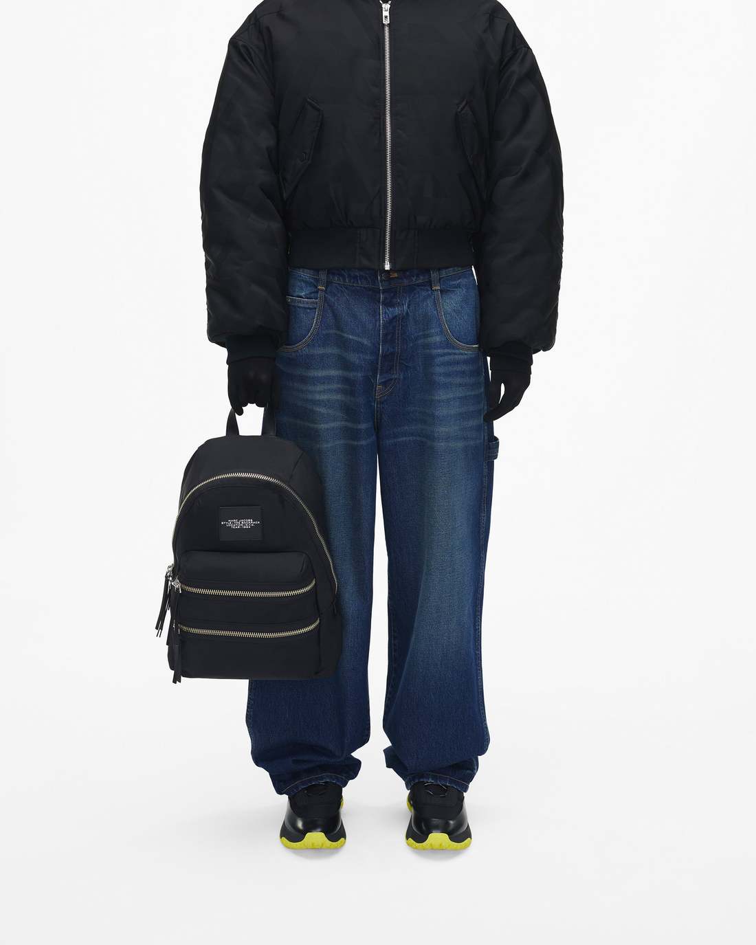 The Biker Nylon Large Backpack Black