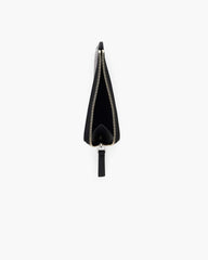 The Top Zip Charm Wallet Black