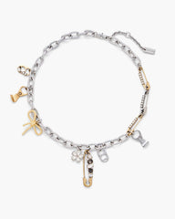 The Grunge Glam Charm Necklace Gold/Silver