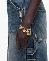 Daisy Charm Bracelet Gold/Yellow Multi