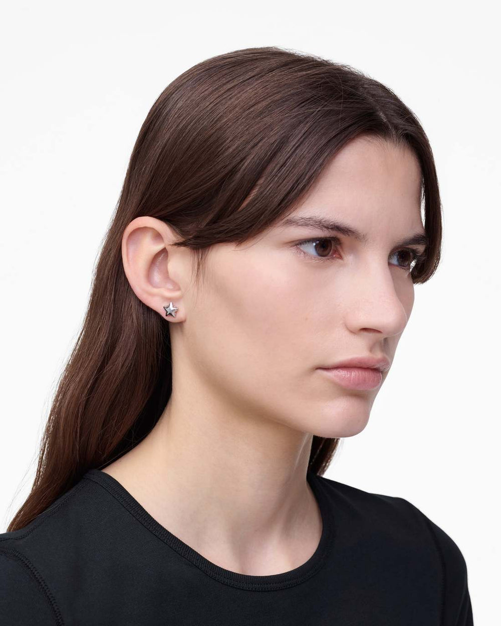 The Star Balloon Stud Earrings Light Antique Silver