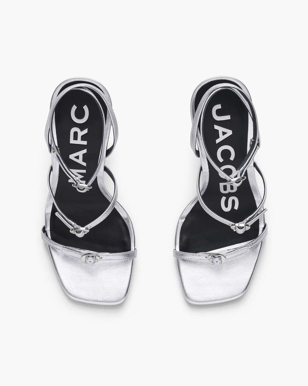 The Metallic Leather Daisy Heel Silver