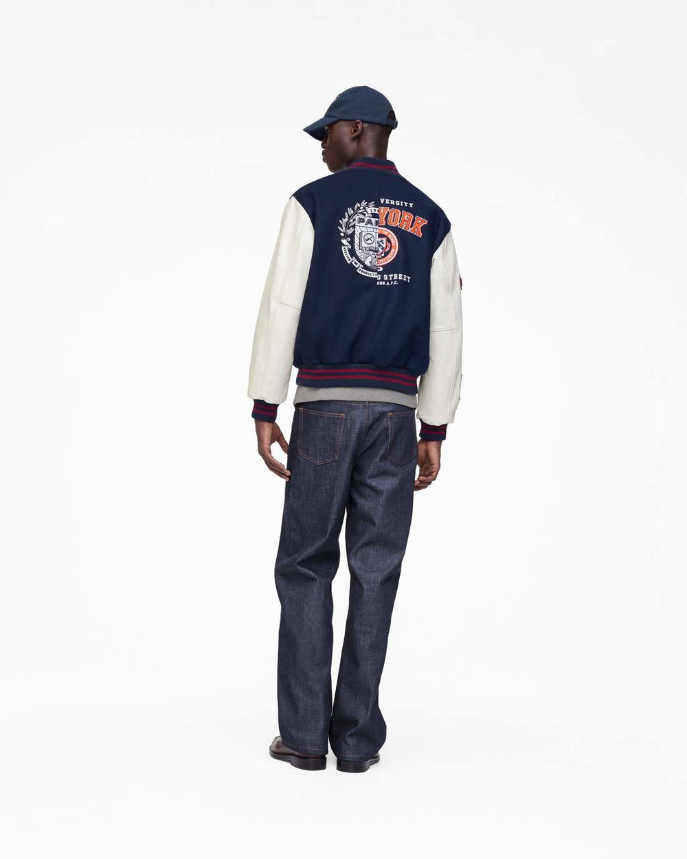 The A.P.C. X Marc Jacobs  Varsity Jacket Dark Navy/White