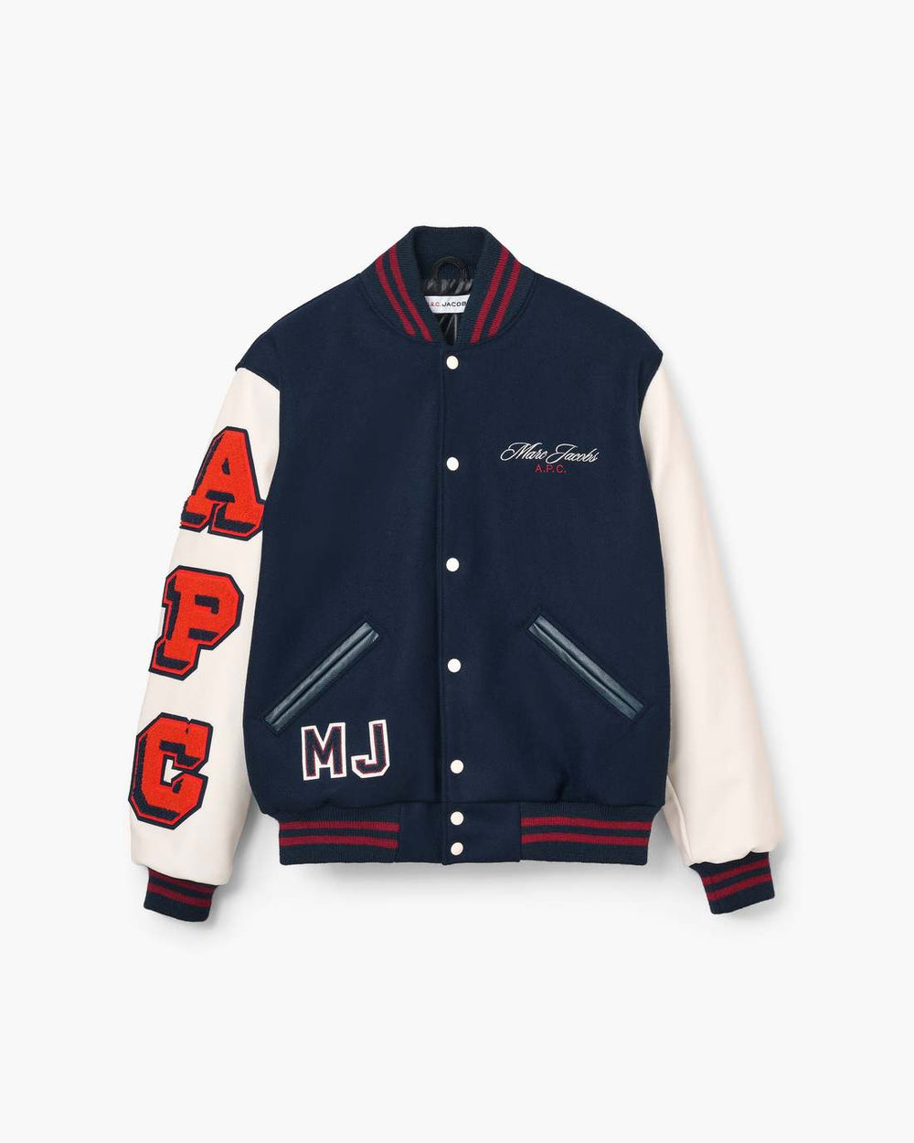 The A.P.C. X Marc Jacobs  Varsity Jacket Dark Navy/White